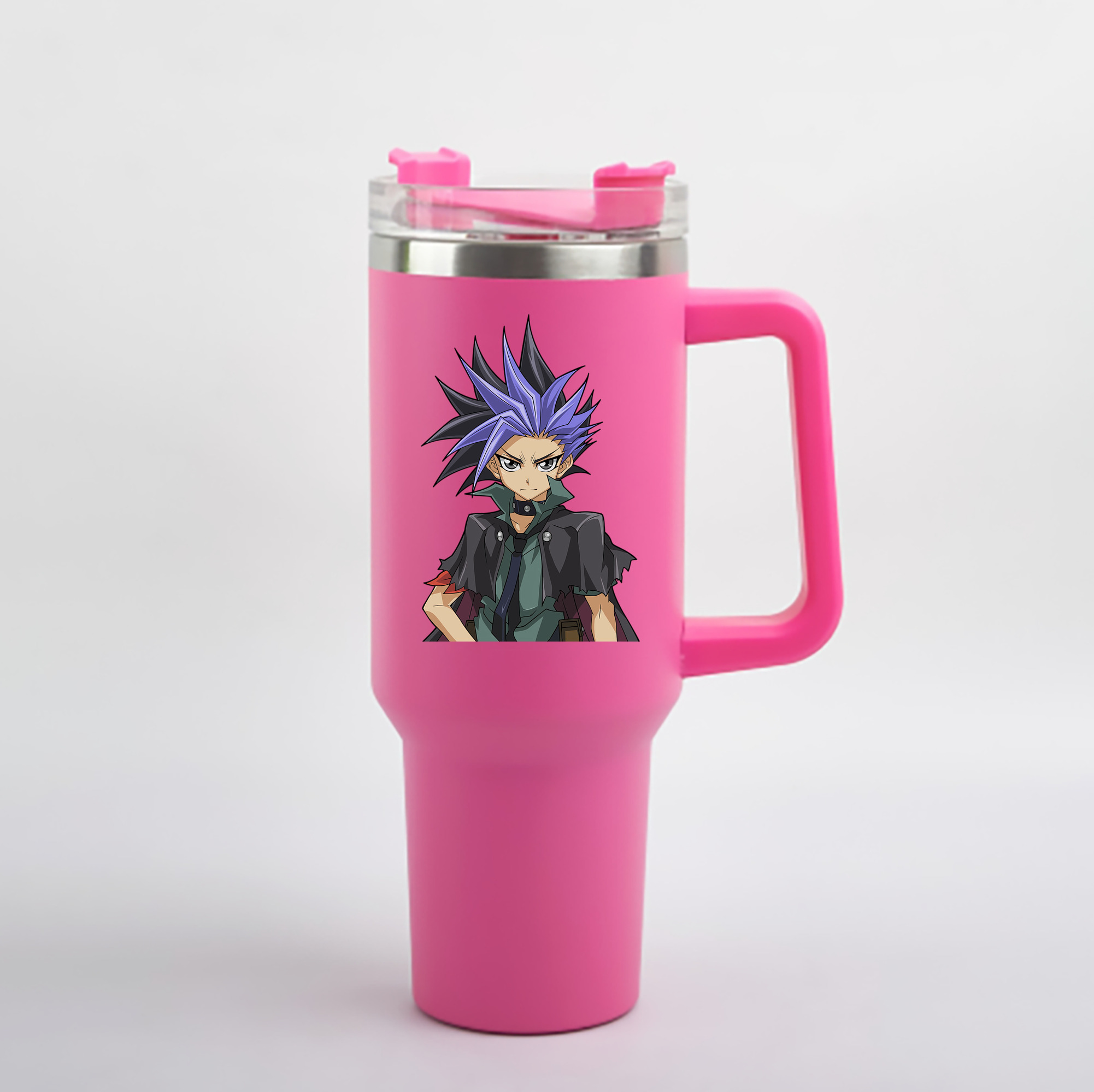 （画像用） 遊☆戯☆王 Yu-Gi-Oh! 1200mL車用タンブラー - クリスタルステッカー（プラスチックストロー付き）